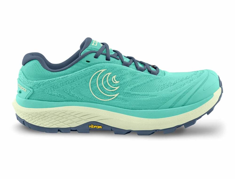 NEW TOPO ATHLETIC women's pursuit 2 trail running shoes in blue/green